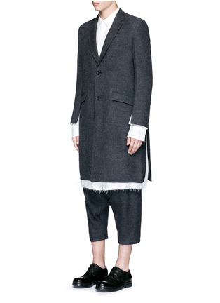 正面 -点击放大 - SULVAM - 须边层次斜纹羊毛大衣