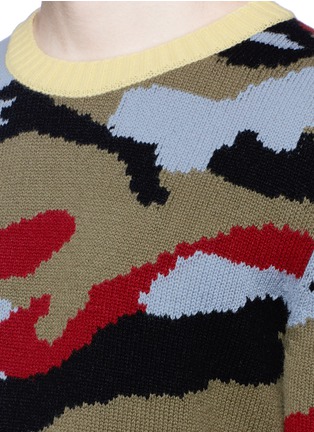 细节 - 点击放大 - VALENTINO GARAVANI - 多色迷彩羊绒针织衫