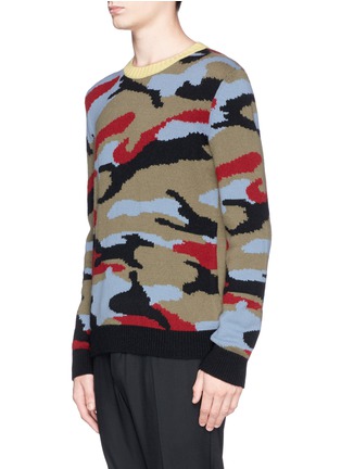 正面 -点击放大 - VALENTINO GARAVANI - 多色迷彩羊绒针织衫