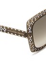 细节 - 点击放大 - ALEXANDER MCQUEEN - Laser cut lattice metal sunglasses