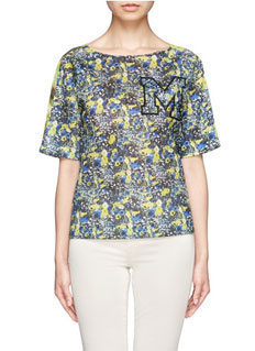 MSGM 数码印花网眼套头上衣